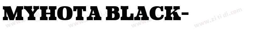 Myhota Black字体转换